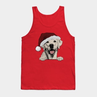 Merry Christmas Light Yellow Lab Tank Top